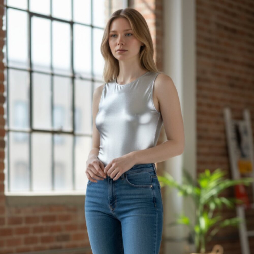 NWT Tiny Willow Silver Holiday Party Bodysuit